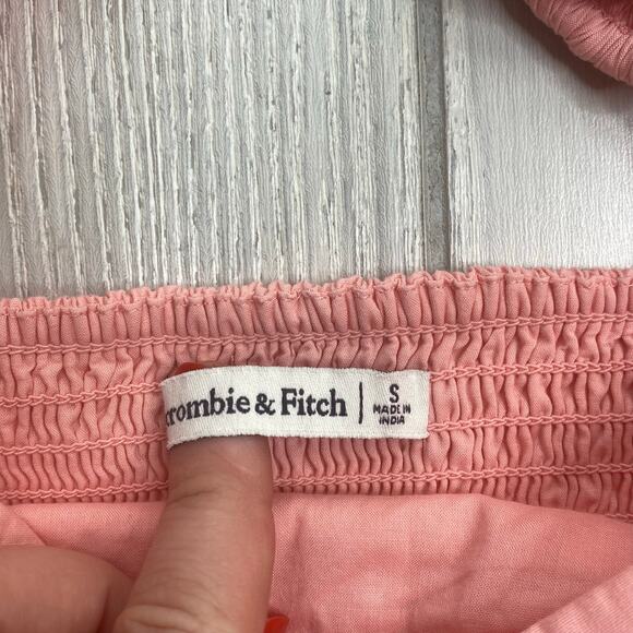 Abercrombie & Fitch Women's Pink Puff Sleeve Crop Top Size Small - Picture 4 of 10